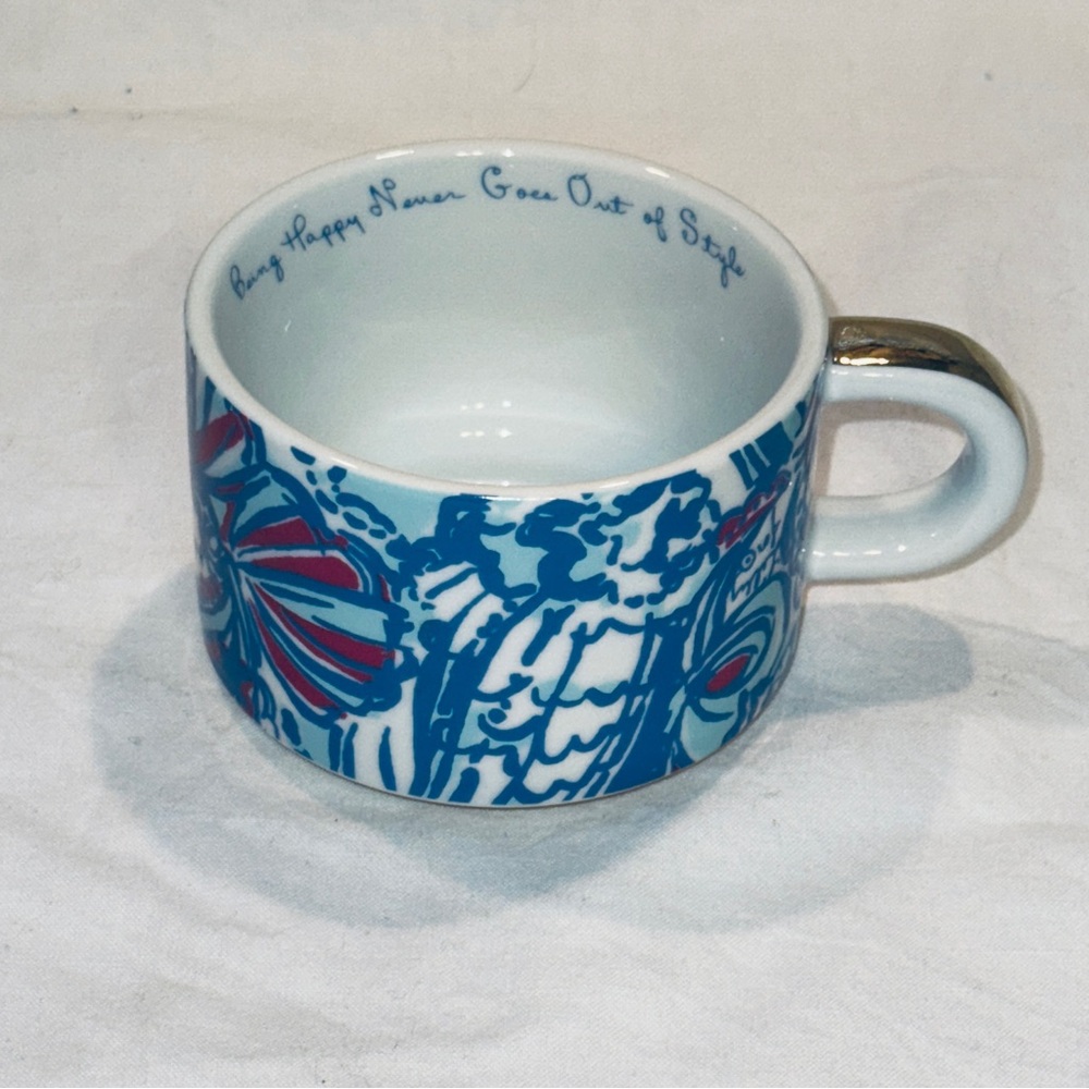 Lilly Pulitzer for Target Floral Stacking Mug with Blue and Pink Design